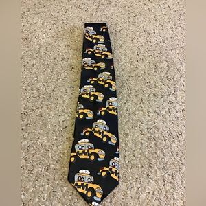 BEANS MCGEE TAXI CAB MENS GRAPHIC TIE HAPPY DAYS HAPPY TAXI UNIQUE PIECE POLY